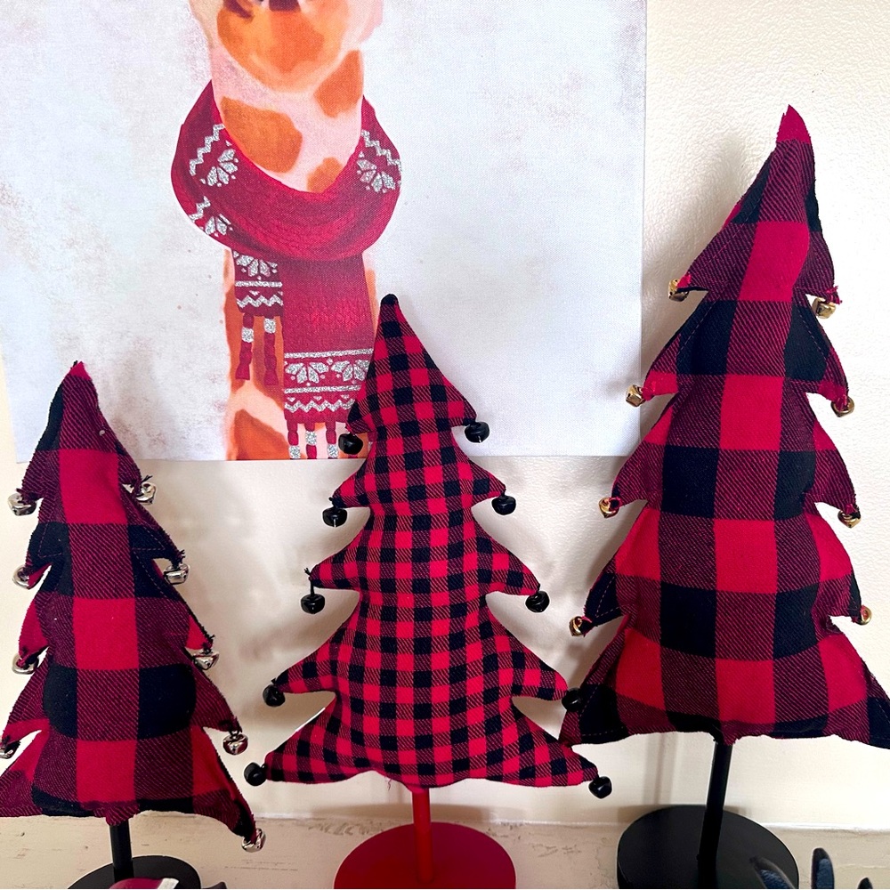 Plaid Fabric Christmas Trees